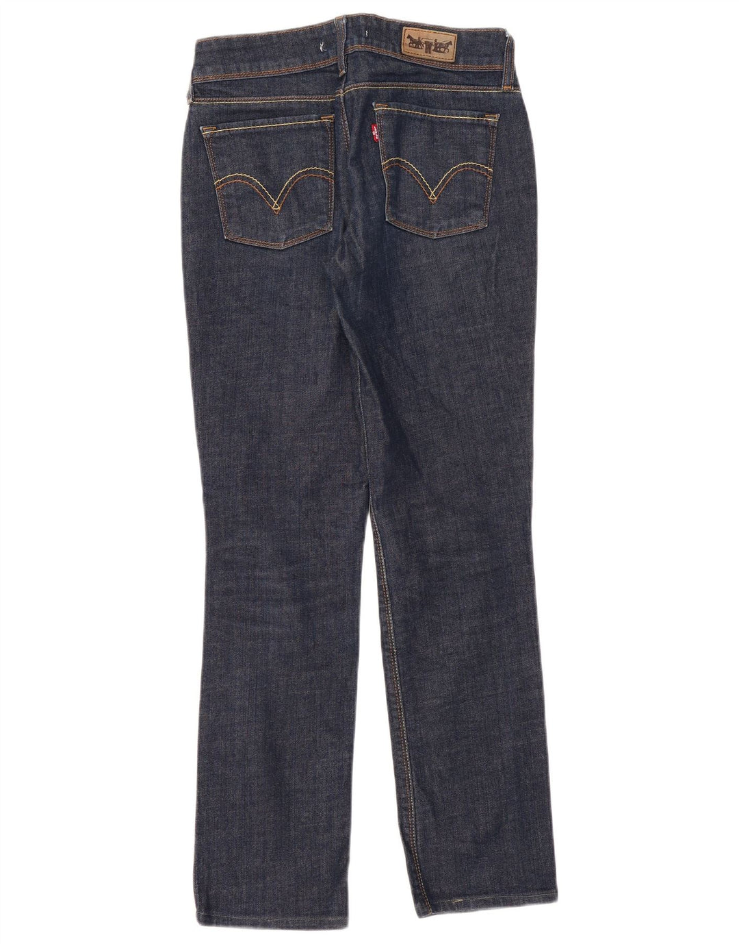 LEVI'S Damen 571 Slim Jeans W32 L30 marineblaue Baumwolle