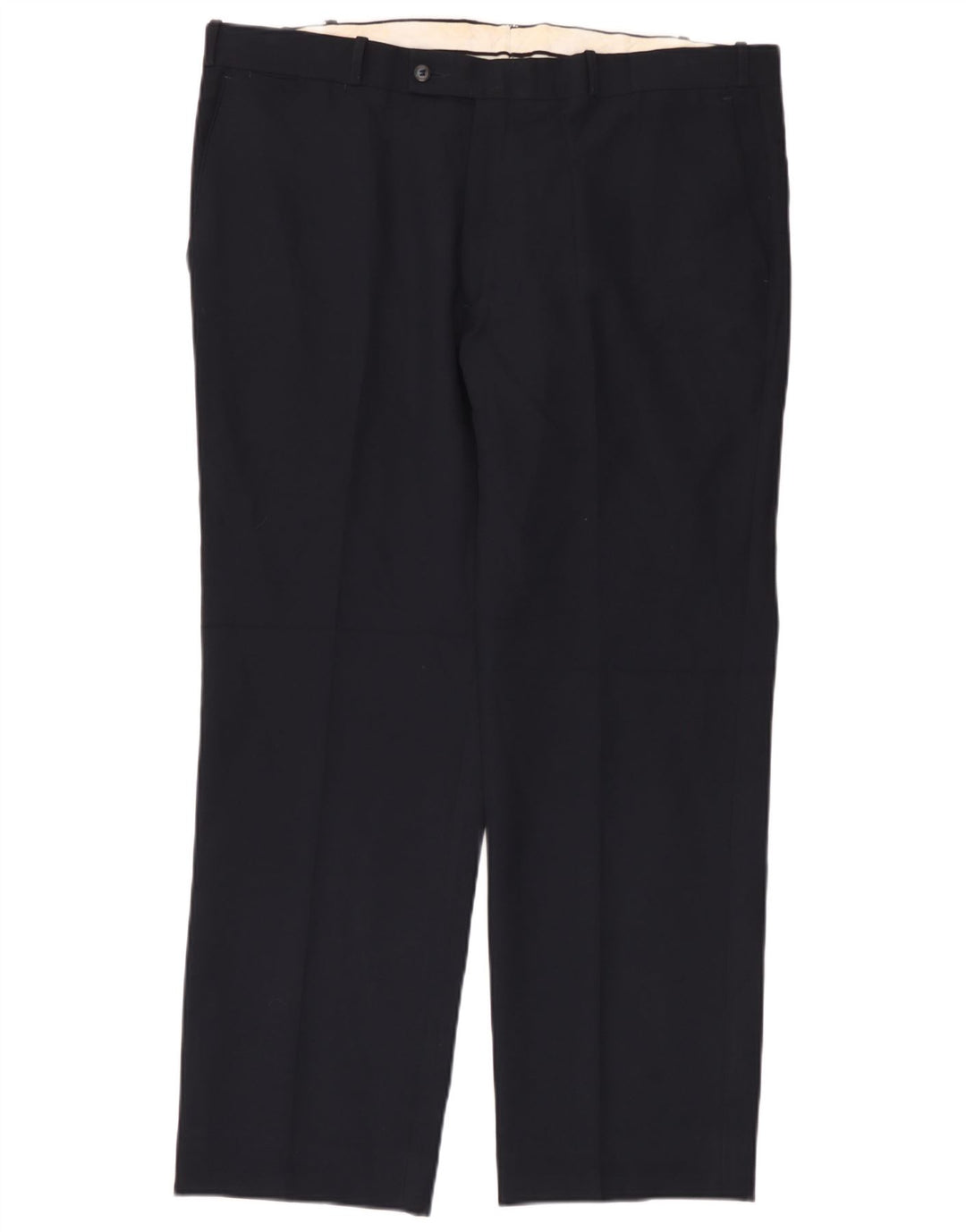 Farah Herren-Anzughose, gerade, W42, L33, Marineblau, Polyester
