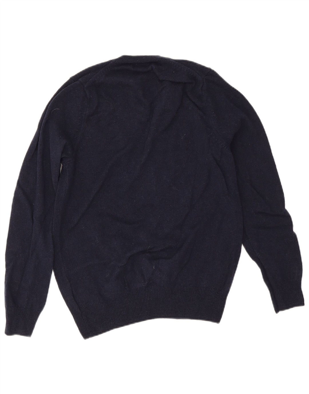 Marks & Spencer Herren-Pullover mit V-Ausschnitt, Größe S, marineblaue Wolle