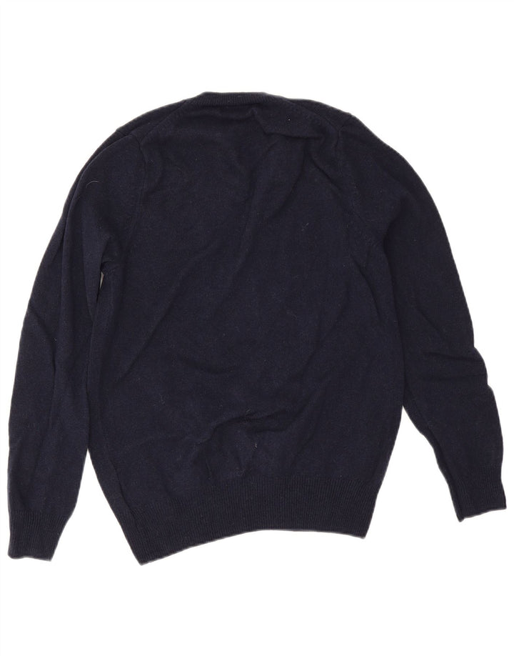 Marks & Spencer Herren-Pullover mit V-Ausschnitt, Größe S, marineblaue Wolle