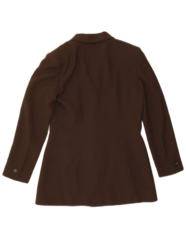 Marella Damen-Blazer mit 4 Knöpfen, UK 12, mittelbraun, klassische Wolle