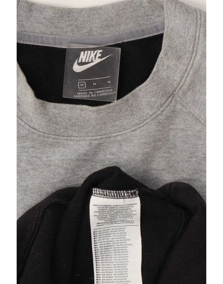 Nike Herren-Sweatshirt mit Grafik, mittelgroß, Schwarz, Colourblock-Baumwolle