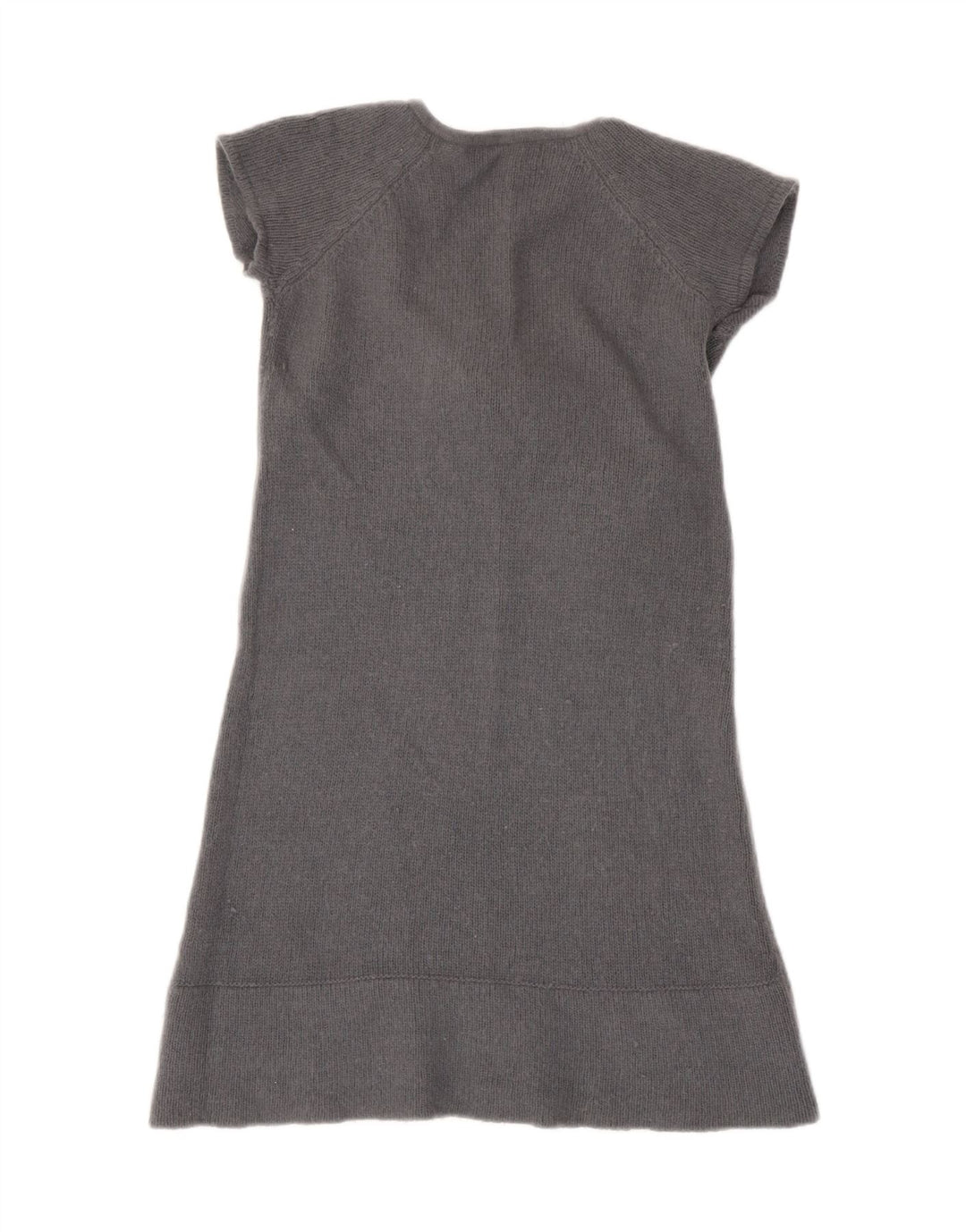 Zara Damen-Pulloverkleid mit Bindeband vorne, Gr. 8, Größe S, graue Wolle