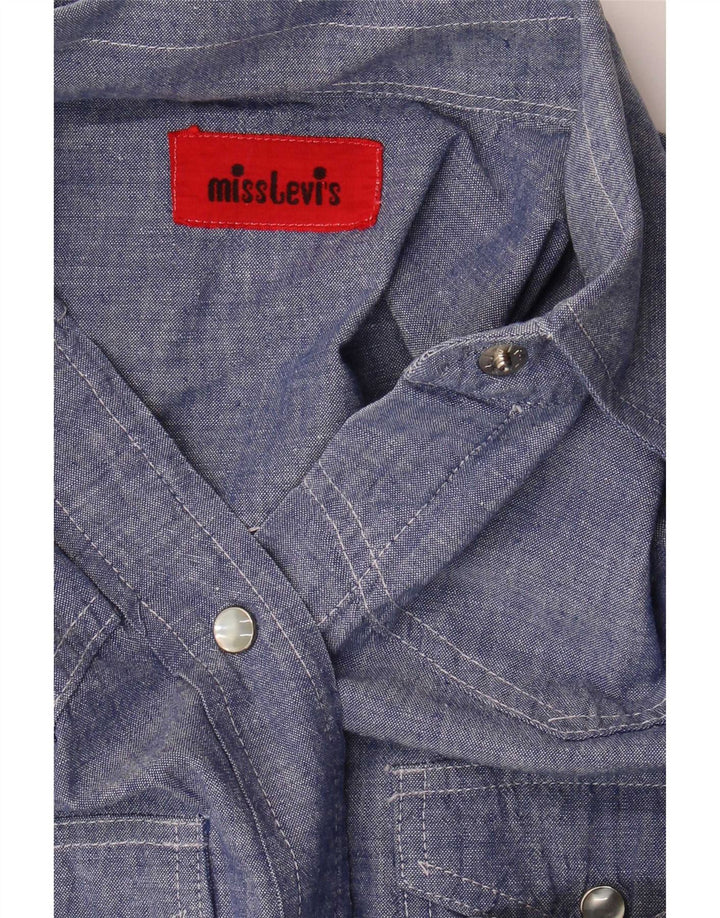 Levi's Damen-Hemd UK 14 aus mittelblauer Baumwolle