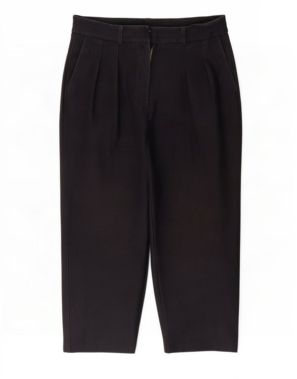 Marks & Spencer Damen Crop Pegged Chino Hose UK 16 Large W34 L24 Schwarz