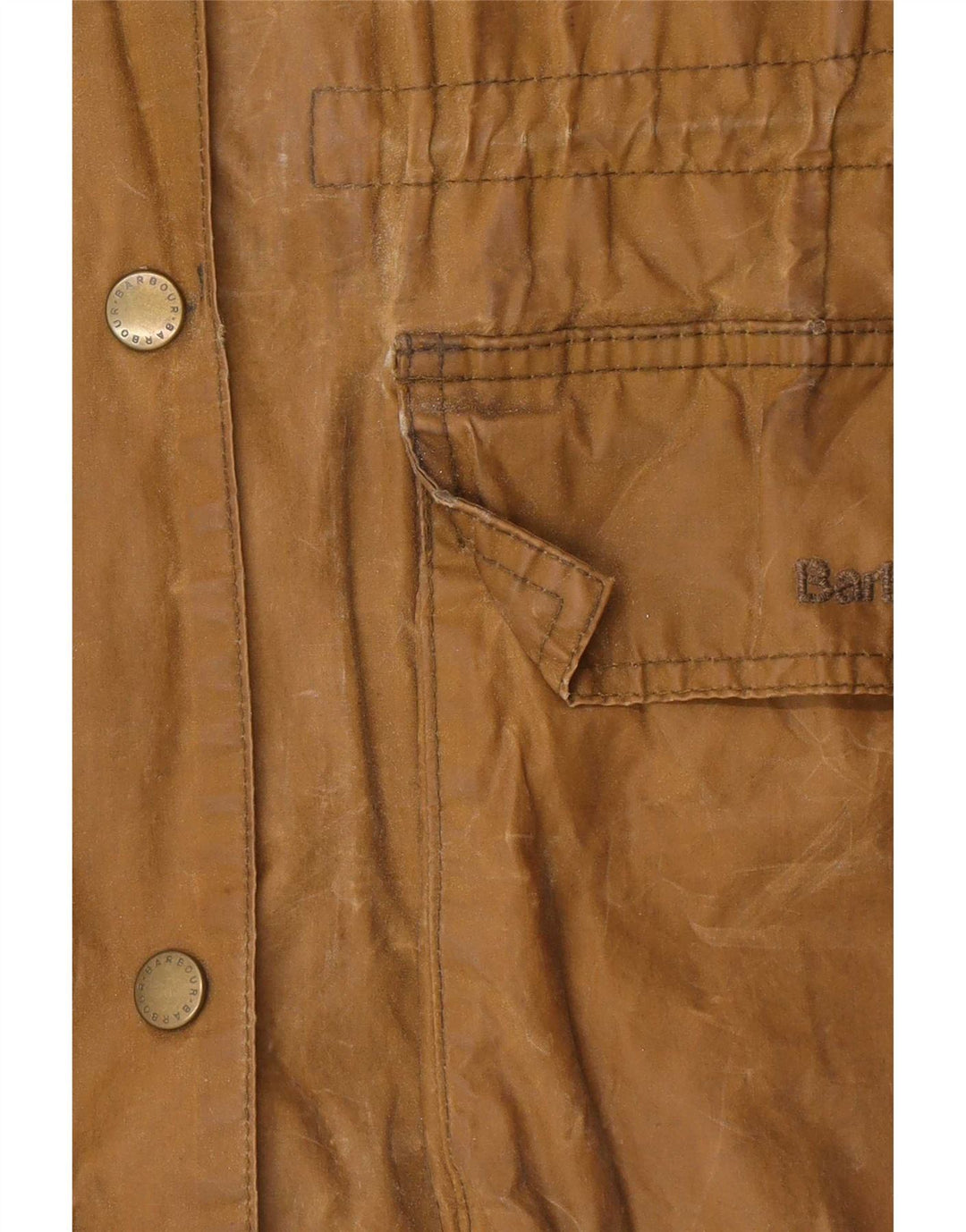 Barbour Damen-Jacke aus gewachster Baumwolle mit Kapuze, UK 14, Größe L, Braun
