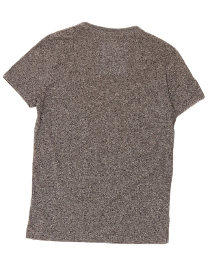 Superdry Herren-T-Shirt mit Grafik, Größe S, grau gesprenkelte Baumwolle