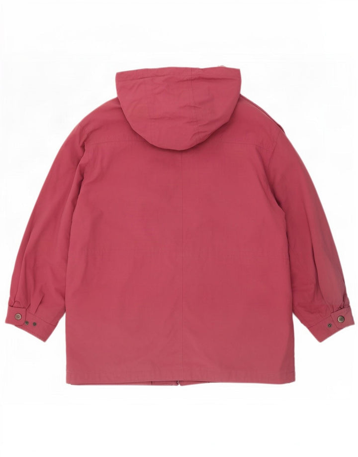 Klepper Damen-Parka mit Kapuze, übergroß, Größe 46, groß, rosa, Polyamid