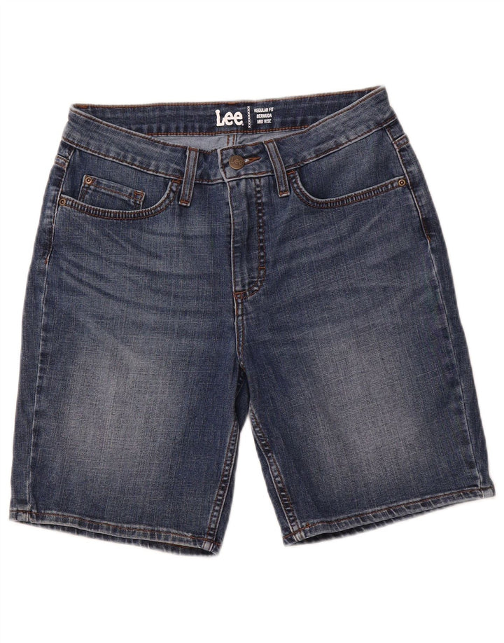 LEE Damen-Bermuda-Jeansshorts mit mittlerer Leibhöhe, normal, US 10, Größe L, W28, Blau