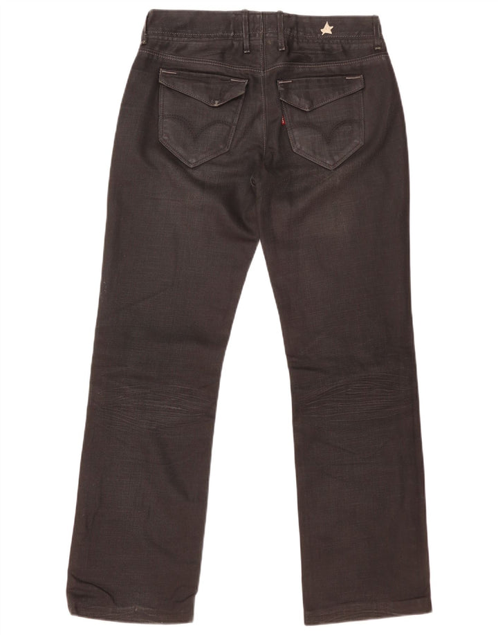 Levi's Herren Straight Jeans W29 L32 Schwarze Baumwolle