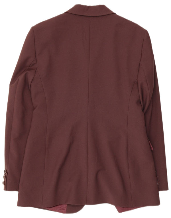 Sisley Damen 3-Knopf-Blazerjacke IT 46 Large Kastanienbraunes Polyester