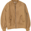 Topshop Damen Übergroße Bomberjacke UK 12 Medium Beige Polyester
