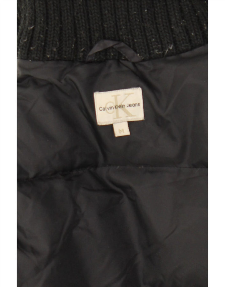 Calvin Klein Jeans Damen gepolsterter Mantel UK 14 Medium Schwarz