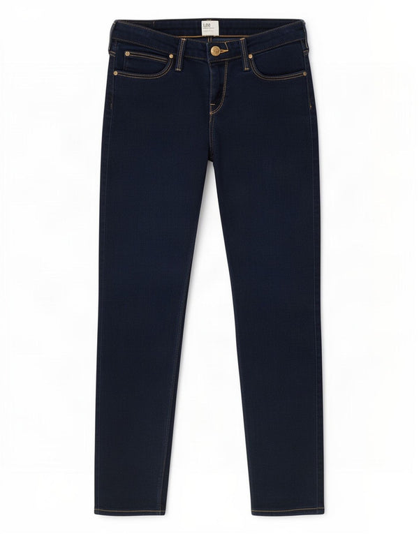 Lee Damen Scarlett Super Skinny Jeans W27 L27 Marineblaue Baumwolle