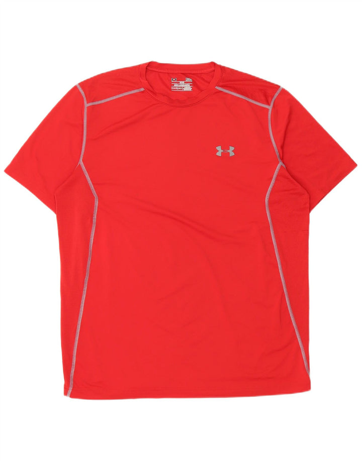 Under Armour Herren Heat Gear T-Shirt Top Large Rot