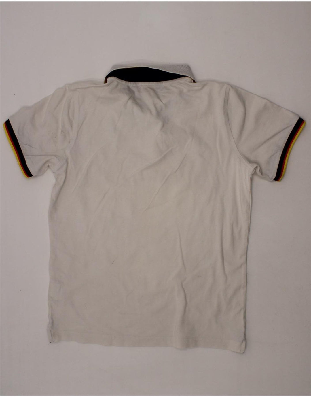 K-WAY Boys Polo Shirt 11-12 Years White Cotton Vintage K-Way and Second-Hand K-Way from Messina Hembry 