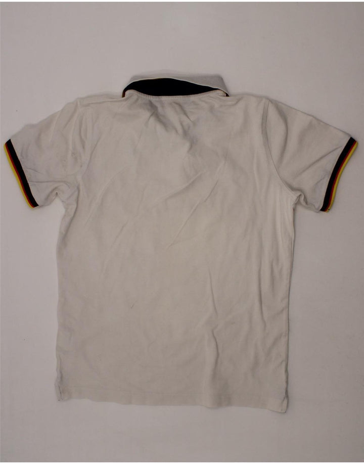 K-WAY Boys Polo Shirt 11-12 Years White Cotton Vintage K-Way and Second-Hand K-Way from Messina Hembry 
