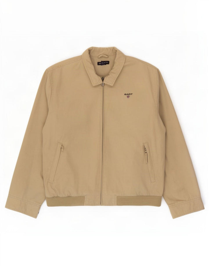 Gant Herren Bomberjacke UK 38 Mittelbeige Baumwolle