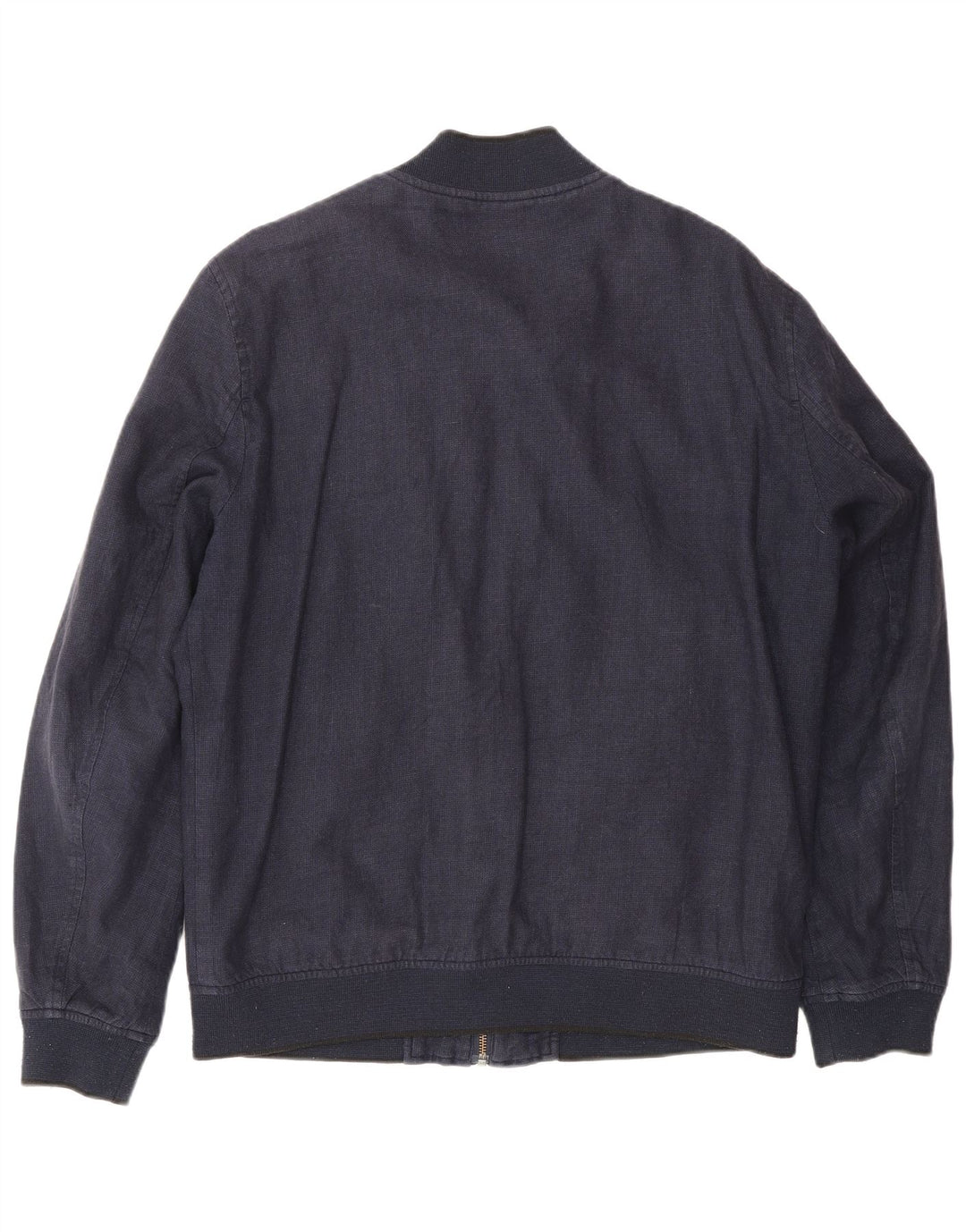 Ted Baker Herren-Bomberjacke, Größe 4, groß, marineblaues Leinen