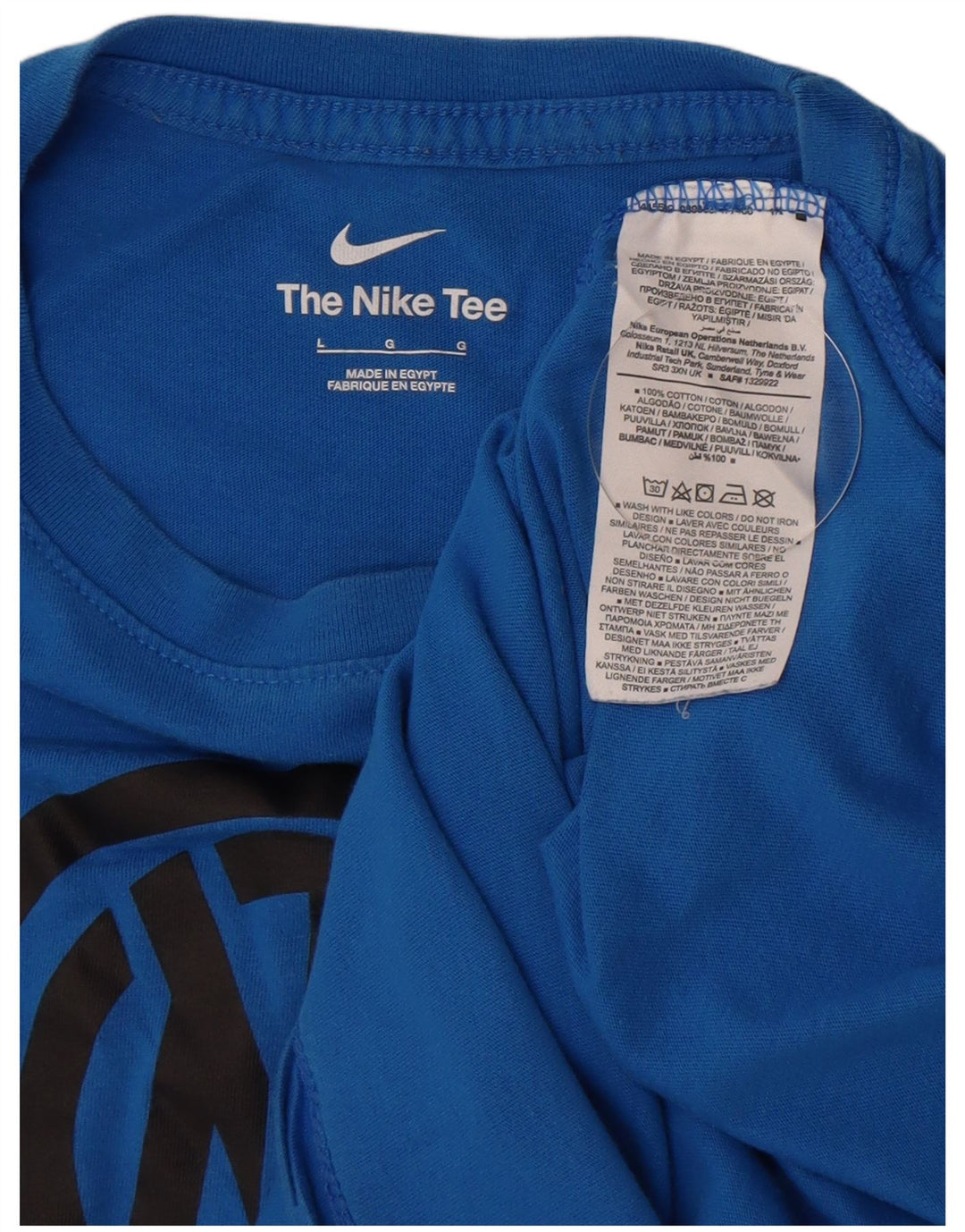NIKE Herren Inter Mailand Grafik-T-Shirt, groß, aus blauer Baumwolle