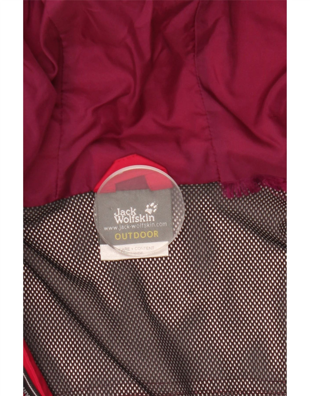 Jack Wolfskin Damen Regenjacke mit Kapuze UK 12/14 Mittelrosa Polyamid