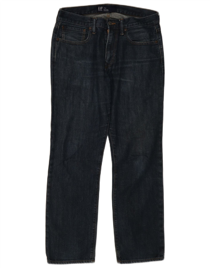 Gap Herren Straight Jeans W31 L30 Marineblaue Baumwolle