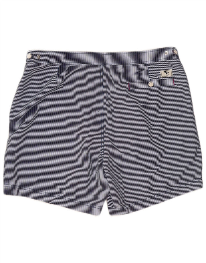 TED BAKER Herren-Chinoshorts, Größe 5, XL, W38, blaues Nadelstreifen-Polyester