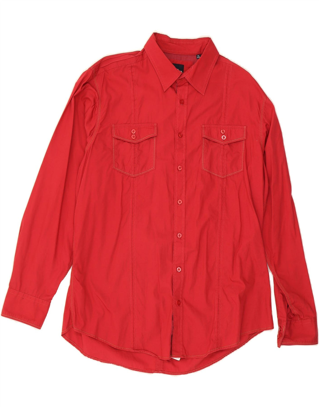 ENGBERS Mens Shirt Size 43/44 XL Red Cotton Vintage Engbers and Second-Hand Engbers from Messina Hembry 