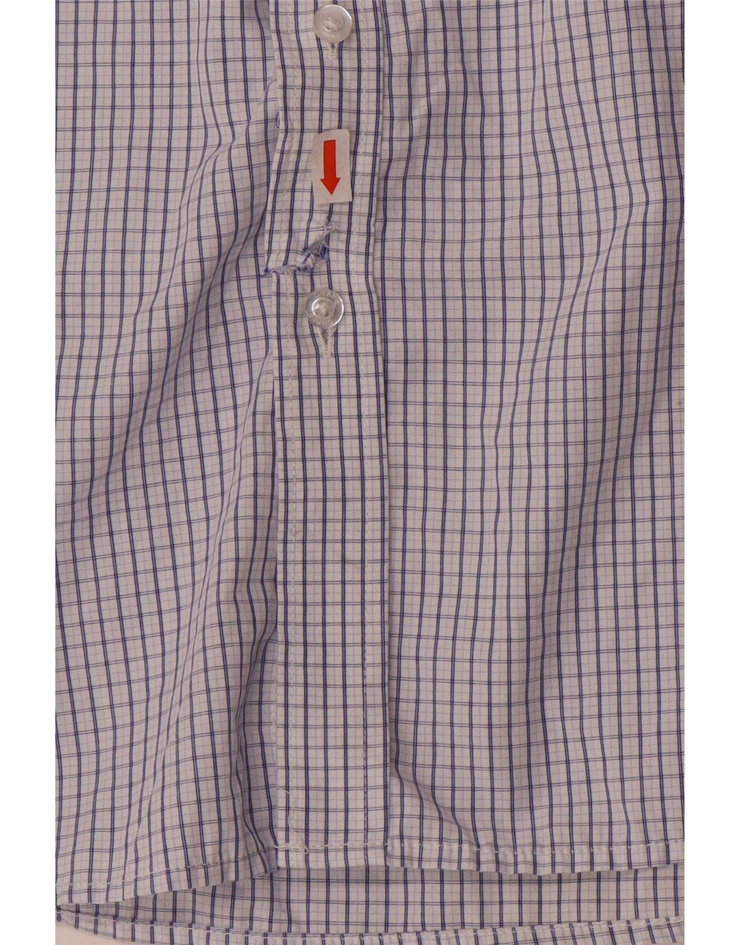 Chaps Herren-Hemd mit normaler Passform, Größe 16 16,5, große blaue Gingham-Viskose
