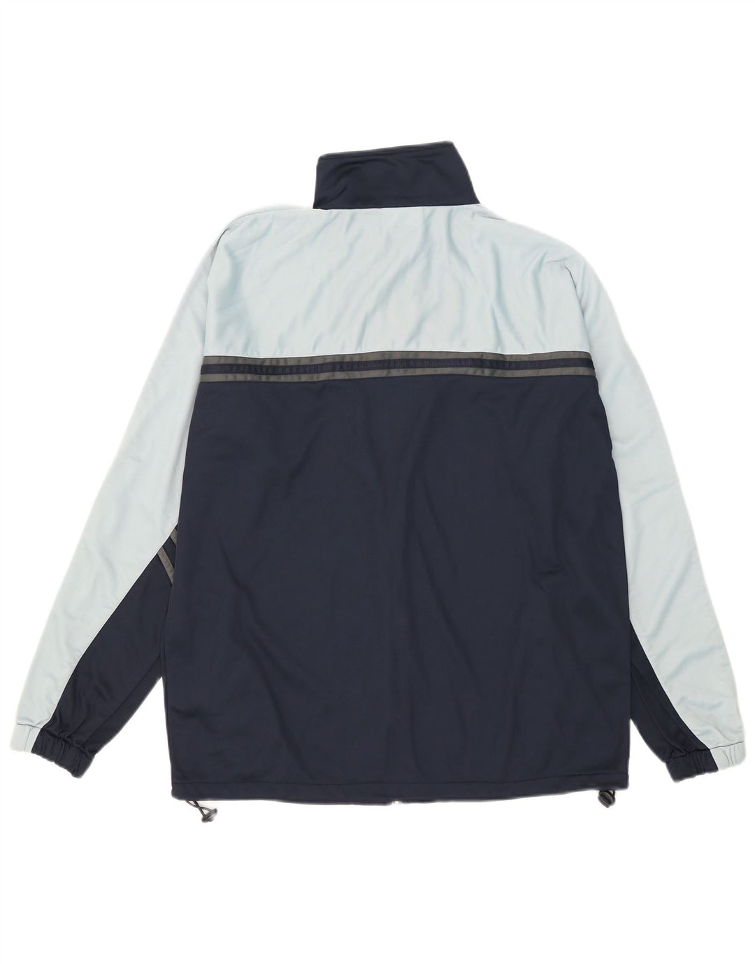 Asics Herren-Trainingsanzug-Top-Jacke, großes blaues Farbblock-Polyester