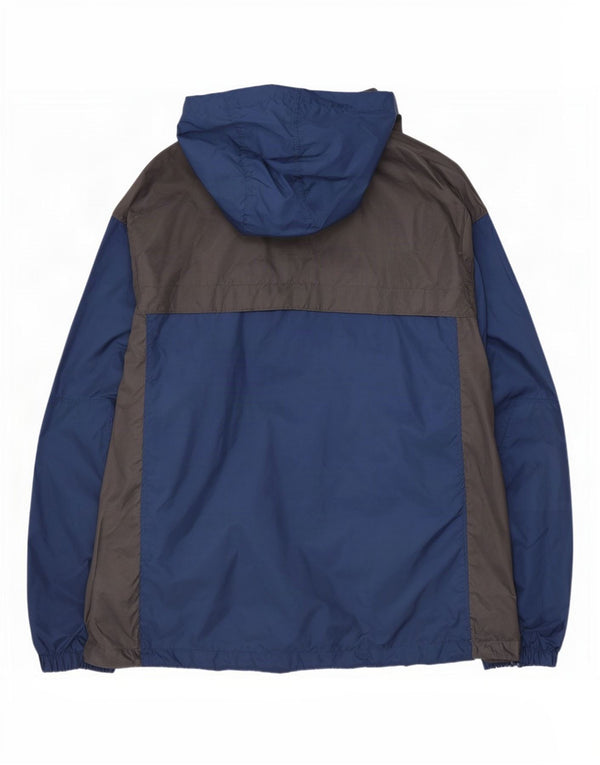 Columbia Herren-Regenjacke mit Kapuze, UK 44 2XL, blaues Colourblock-Nylon