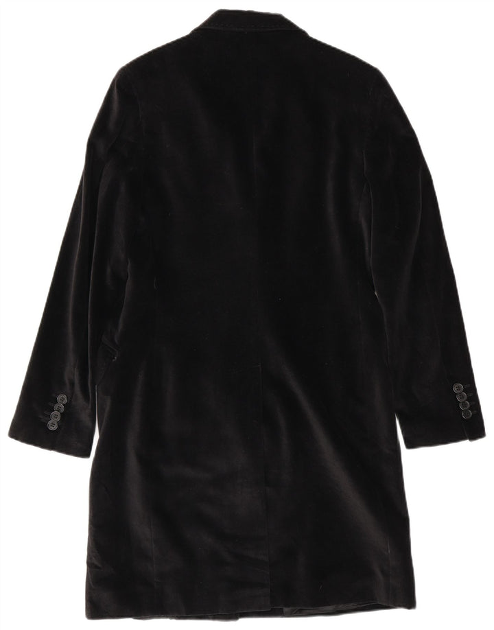 John Ashfield Damen Samtmantel UK 10 Small Schwarz Baumwolle