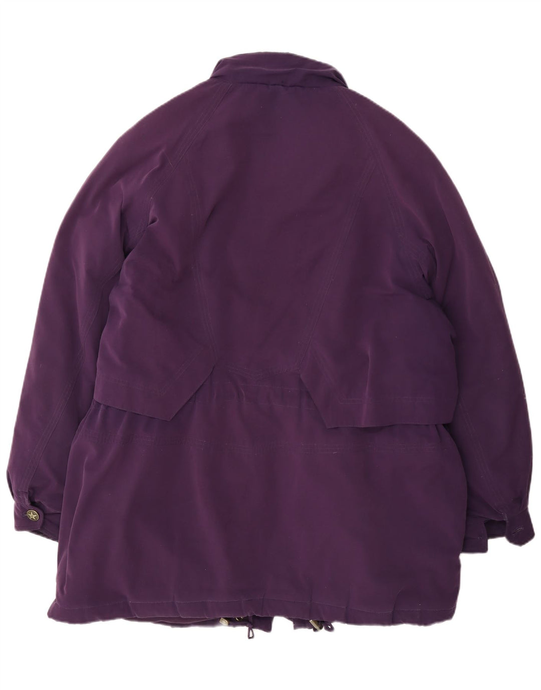 Vintage Damen Übergroßer gepolsterter Mantel EU 46 XL Lila Polyester