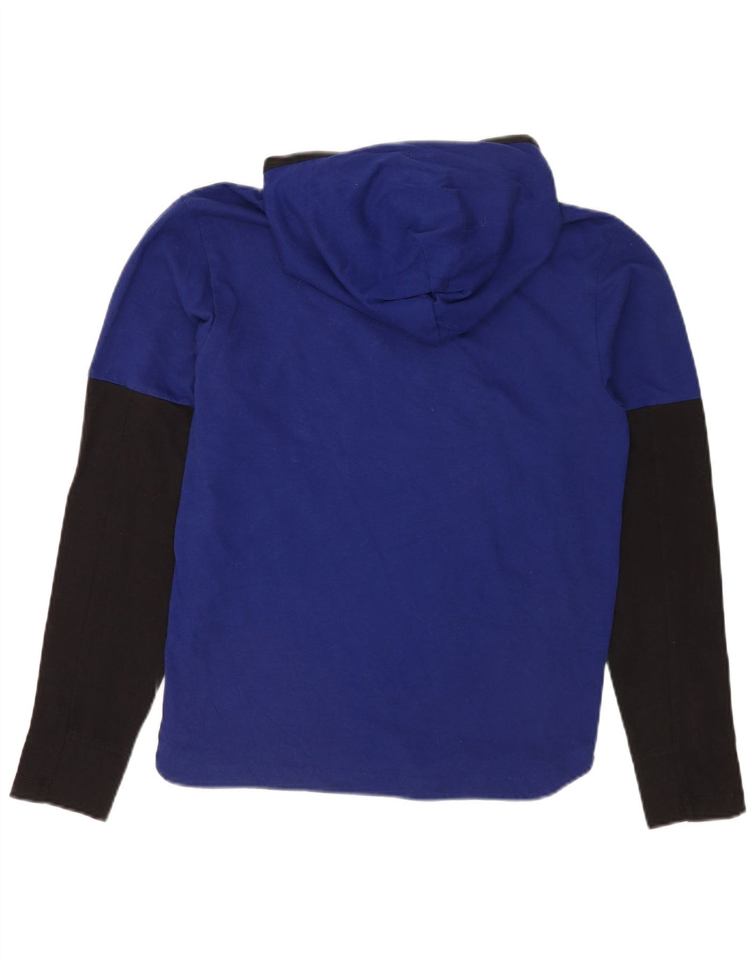 Adidas Herren-Oberteil mit Kapuze und Grafik, langärmlig, klein, Blau, Farbblock