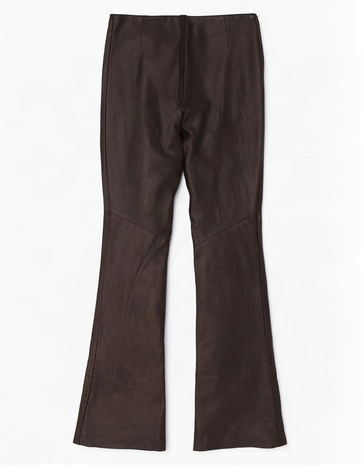 Danier Damen Flare-Lederhose, Größe 8, B24, L31, Schwarz