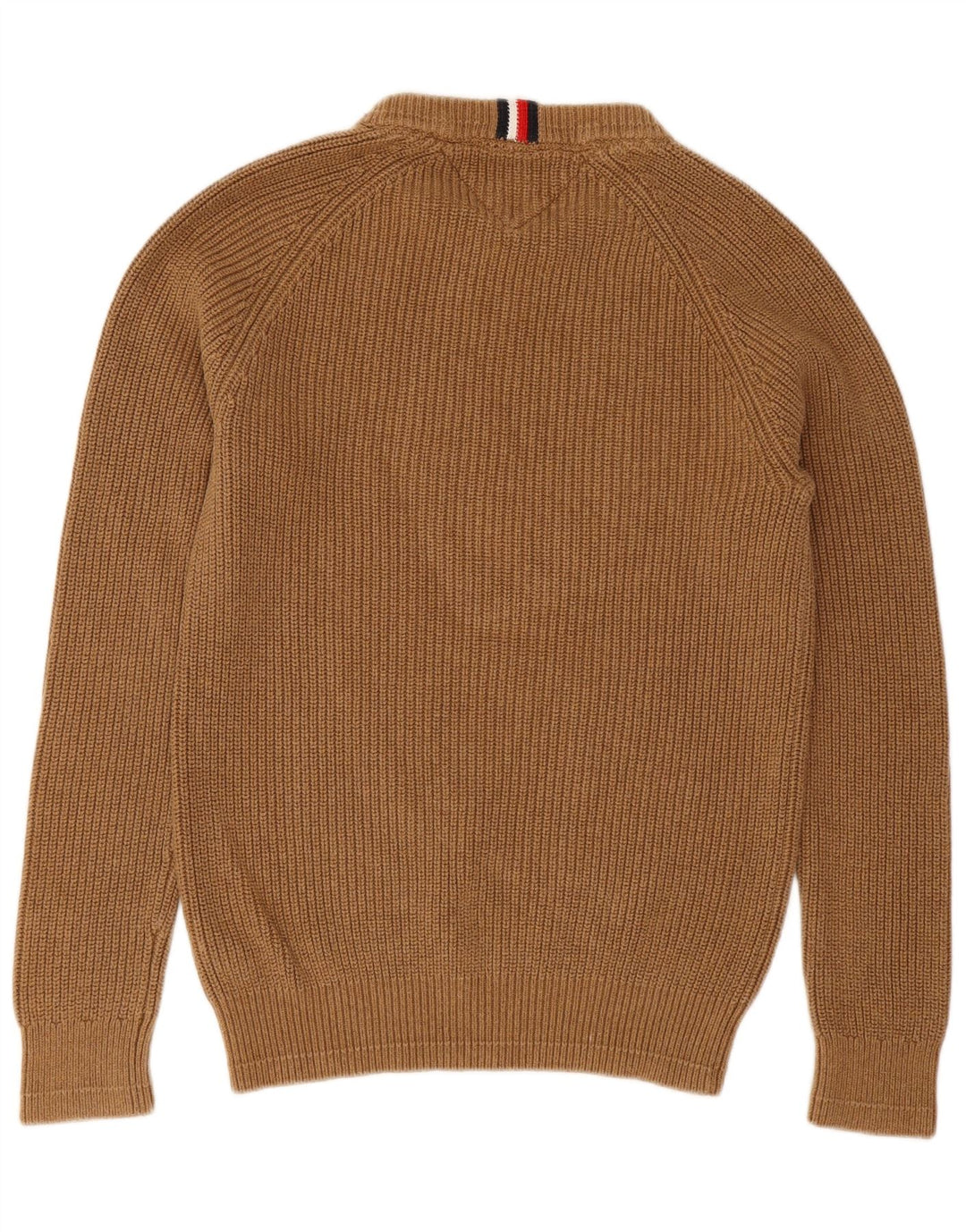 Tommy Hilfiger Herren-Pullover mit U-Boot-Ausschnitt, mittelbraune Baumwolle