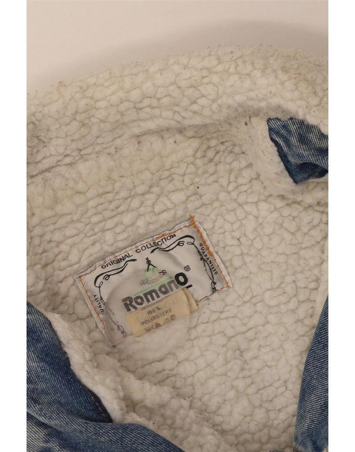 Romano Herren Sherpa Jeansjacke UK 42 XL Blau Polyester