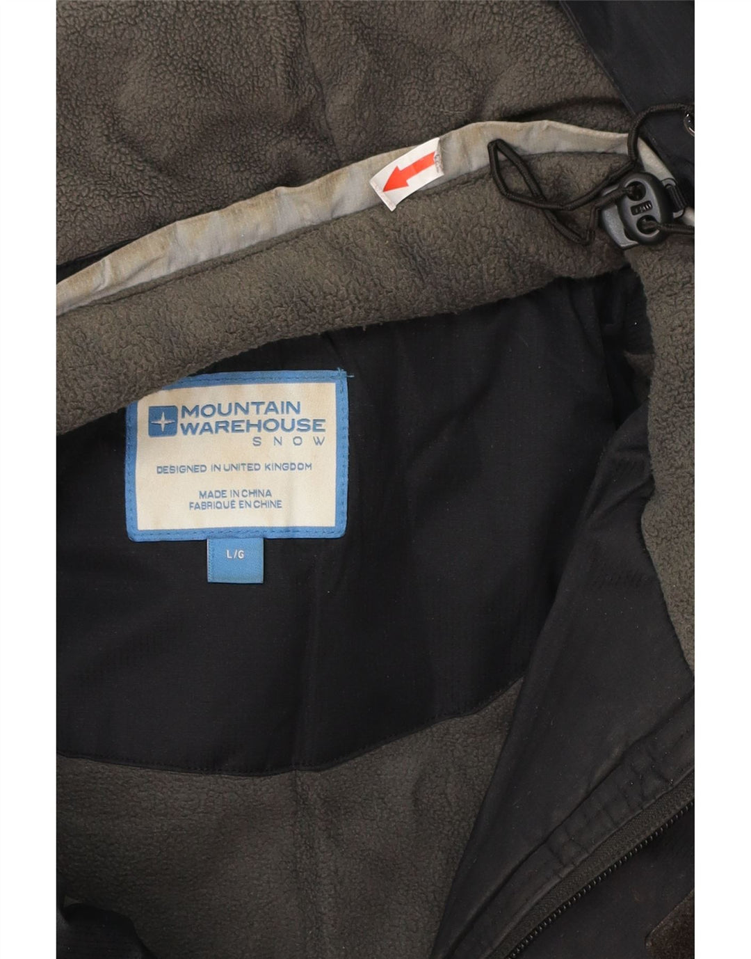Mountain Warehouse Herren-Windbreaker-Jacke, UK 40, Größe L, Schwarz, Farbblock