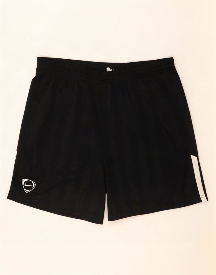 Nike Herren-Sportshorts, mittelgroß, schwarz gestreift, Polyester