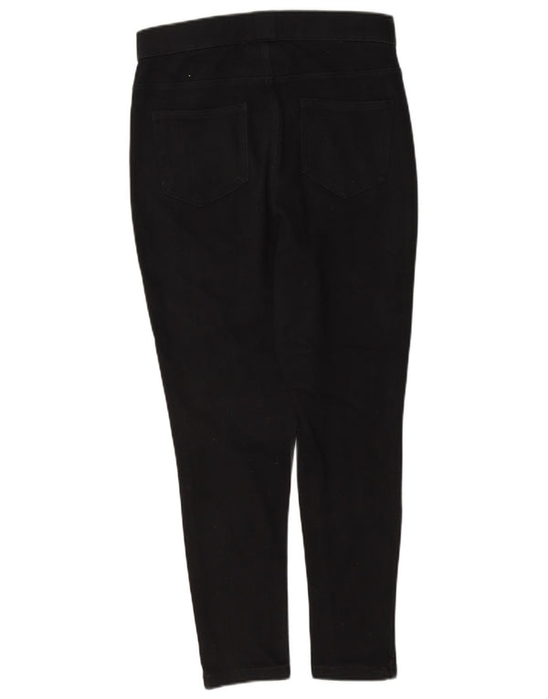 Marks & Spencer Damen Crop Jegging Jeans UK 10 Small W27 L24 Schwarze Baumwolle