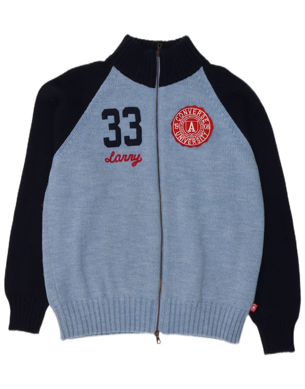 Converse Herren Chuck Taylor Graphic Cardigan Pullover Large Blue Colourblock