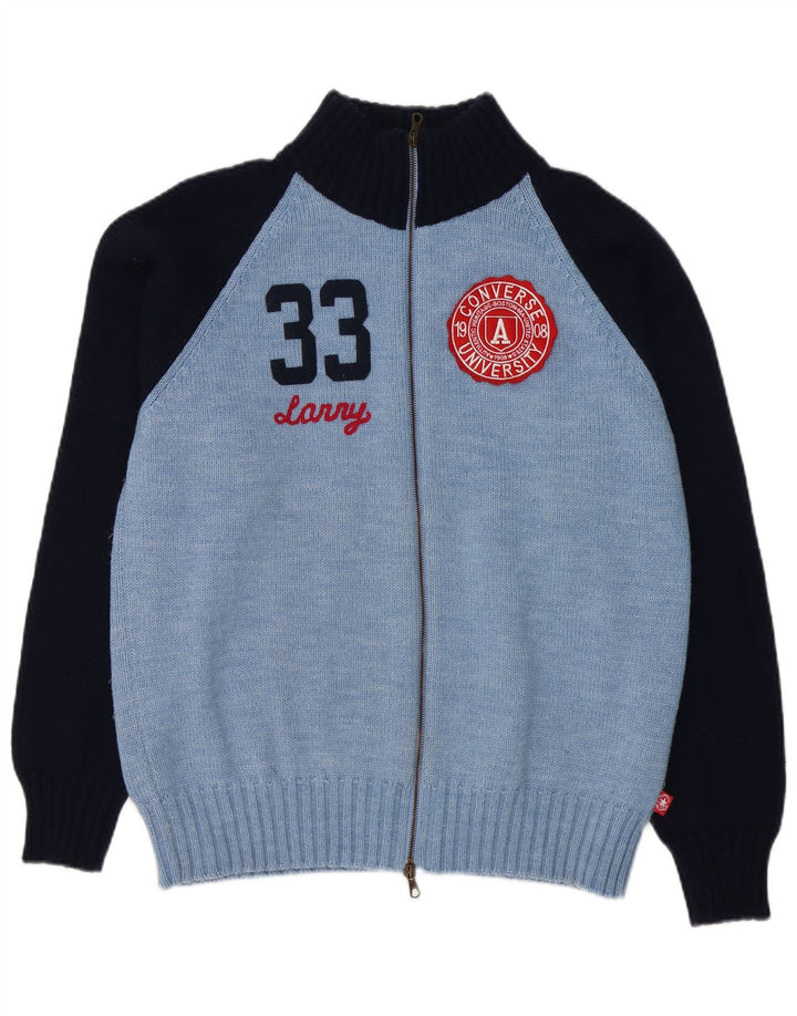 Converse Herren Chuck Taylor Graphic Cardigan Pullover Large Blue Colourblock