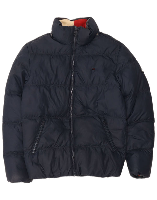 Tommy Hilfiger Damen Übergroße wattierte Jacke UK 10 Small Marineblau