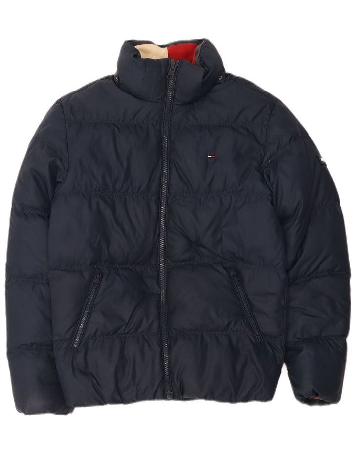 Tommy Hilfiger Damen Übergroße wattierte Jacke UK 10 Small Marineblau
