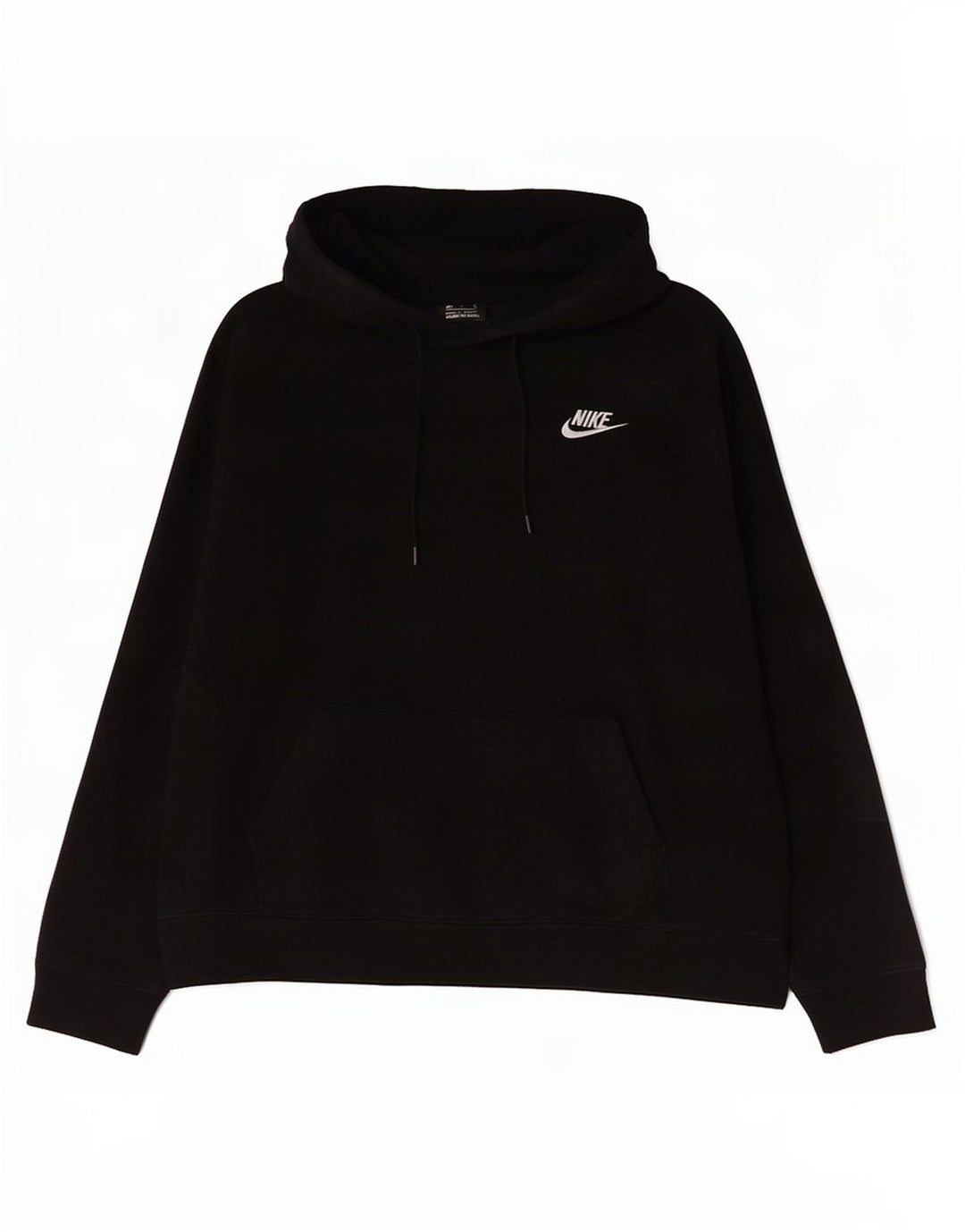 Nike Damen Kapuzenpullover UK 14 Mittelschwarze Baumwolle
