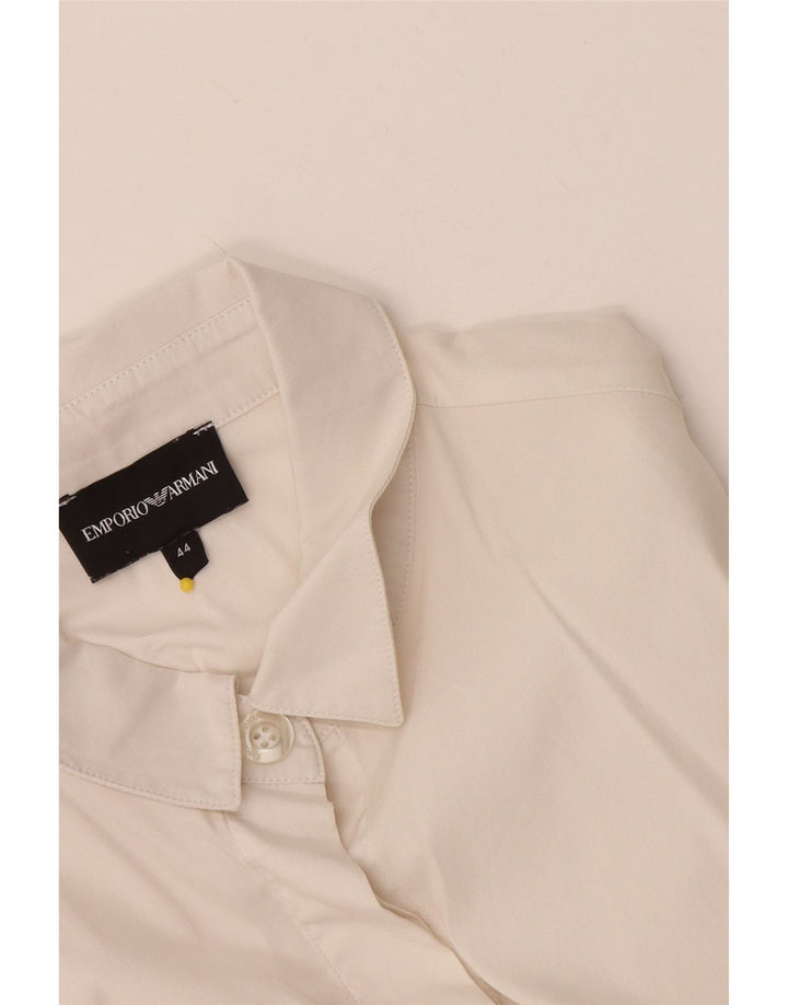 Emporio Armani Damen formelles Hemd IT 44 Mittelweiß