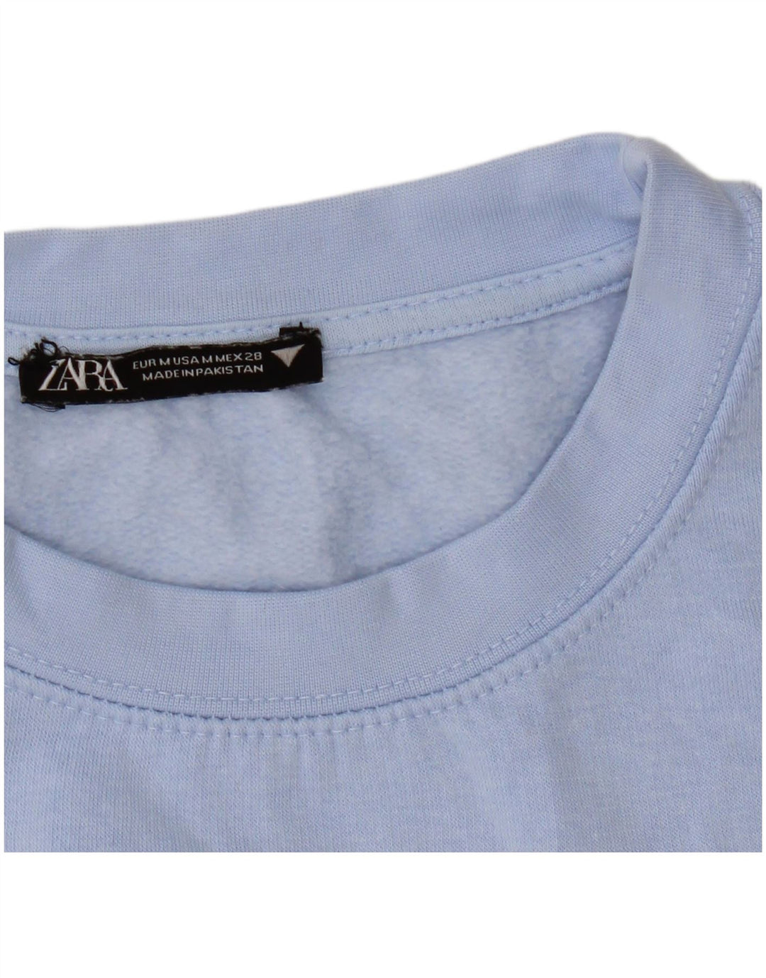 Zara Damen Sweatshirt-Pullover UK 14 Mittelblau
