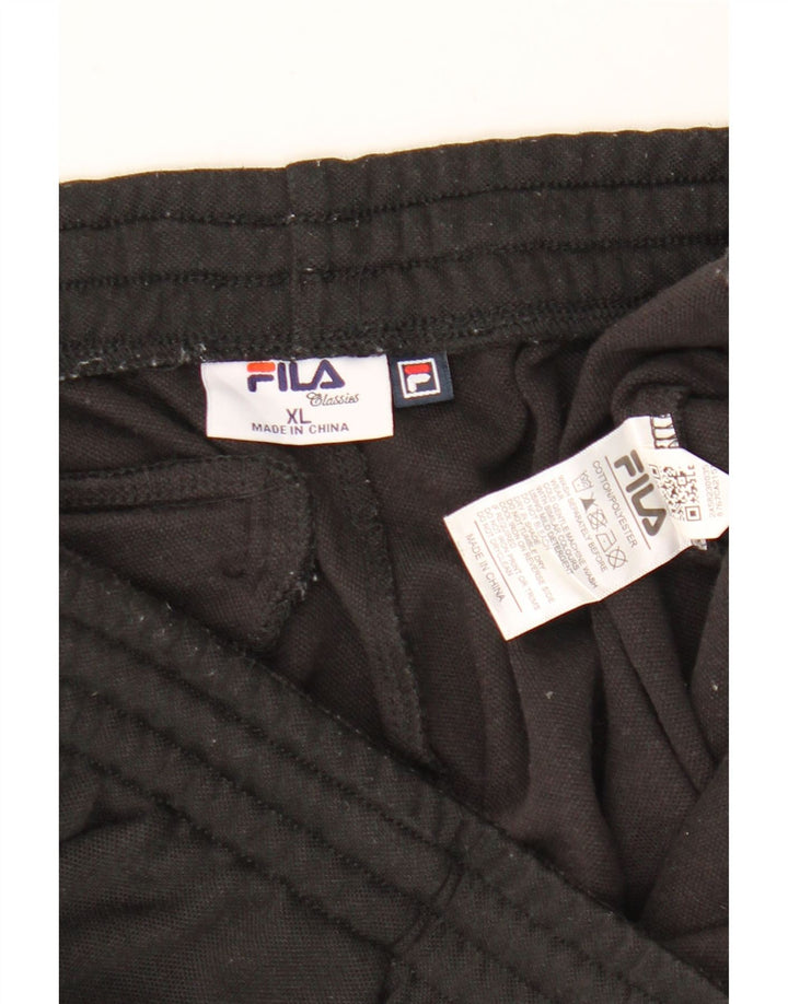 FILA Herren-Trainingshose XL, schwarze Baumwolle