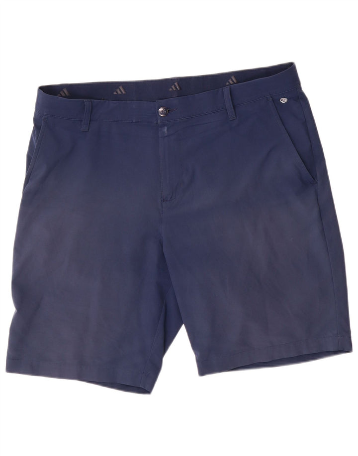 Adidas Herren Chino Shorts W34 Large Marineblau Polyester