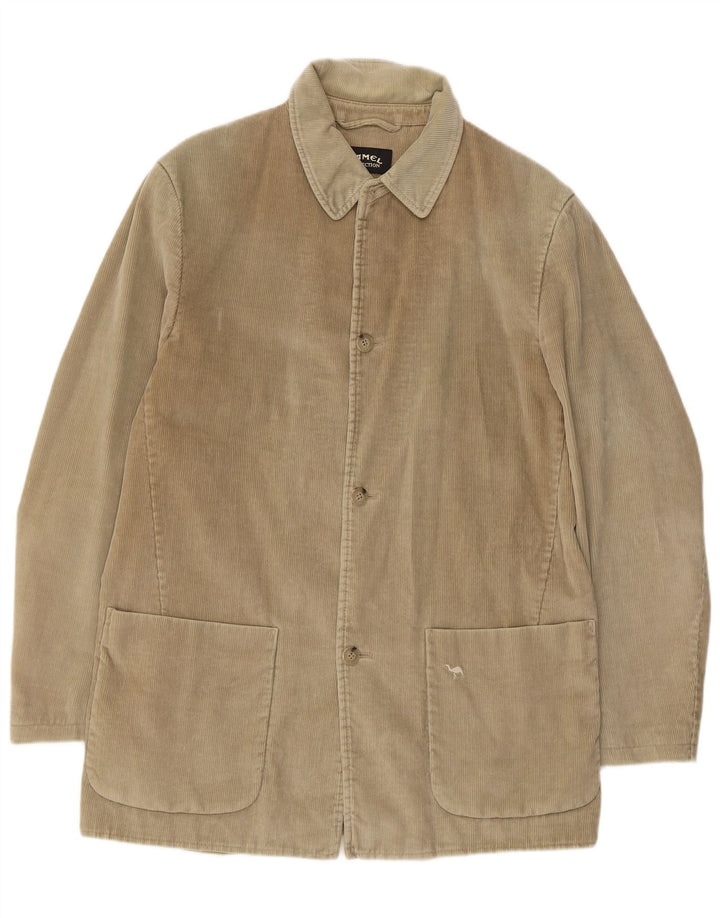 Camel Herren Cordjacke EU 50 Large Beige Baumwolle